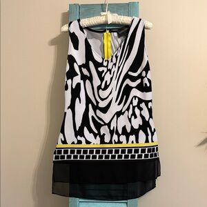 Frank Lyman Zebra Print Sleeveless Top